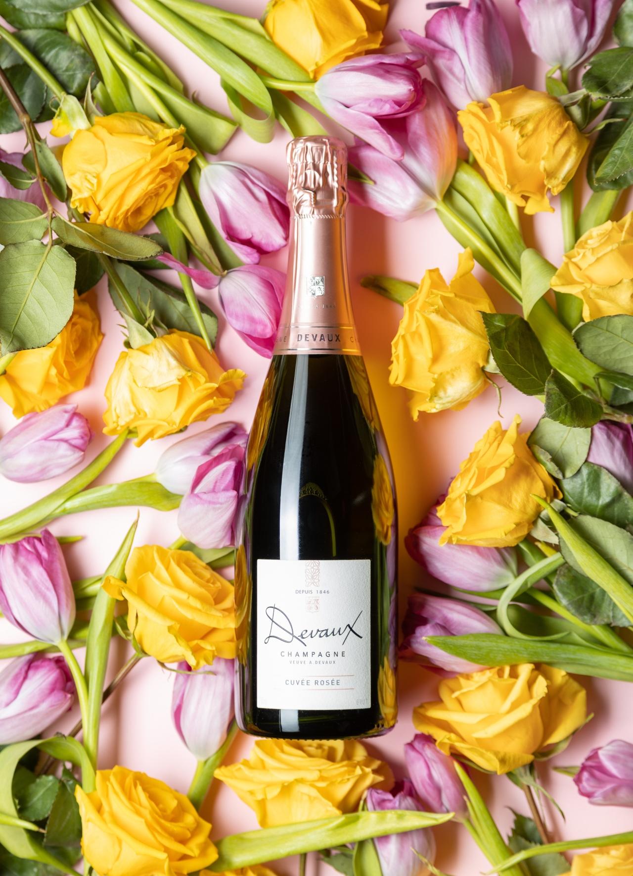 Шампанское Дево Кюве Розе, AOC, розовое, брют, 0.75л