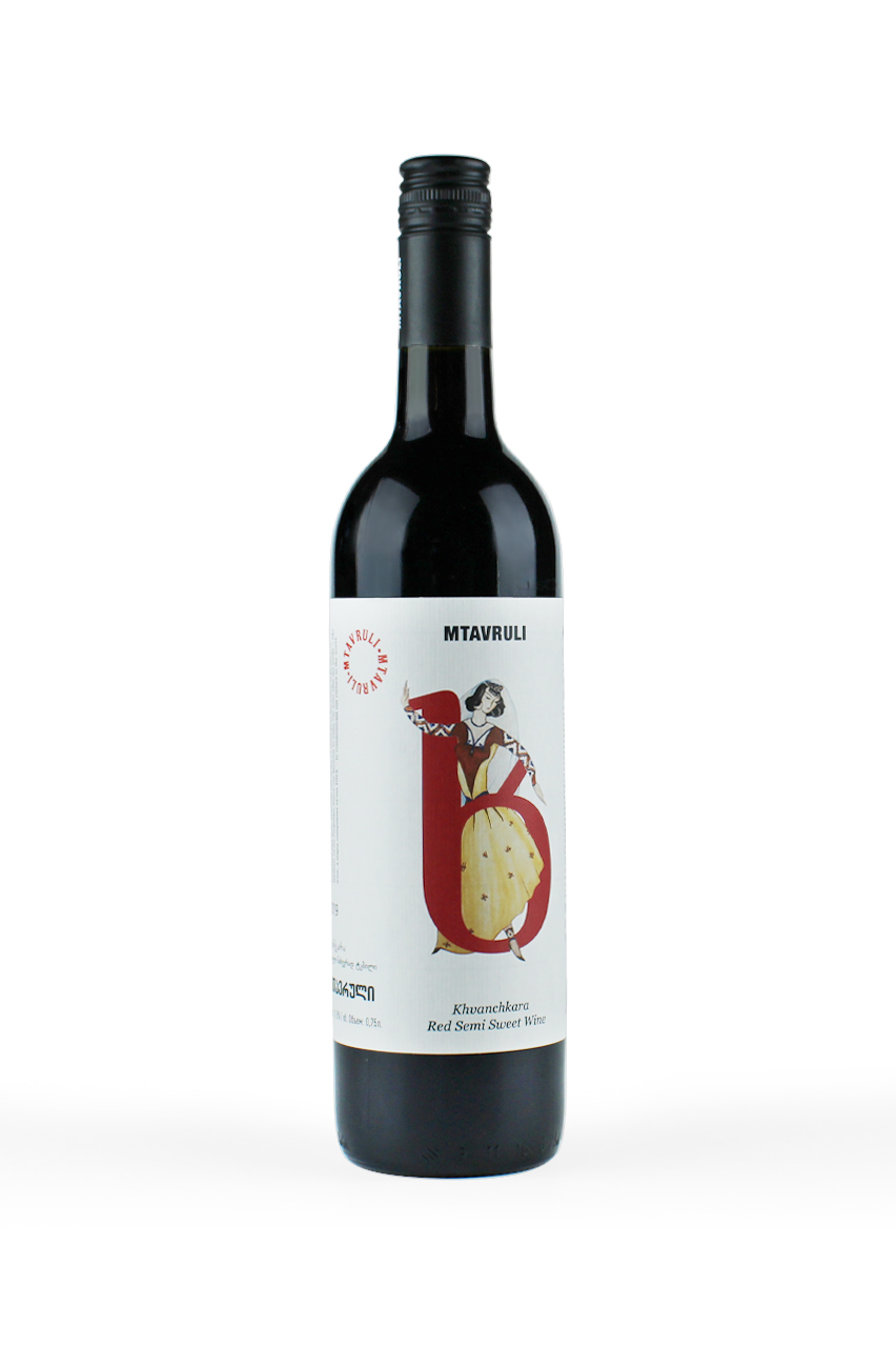 Вино Мтаврули Хванчкара, красное, полусладкое, 0.75л