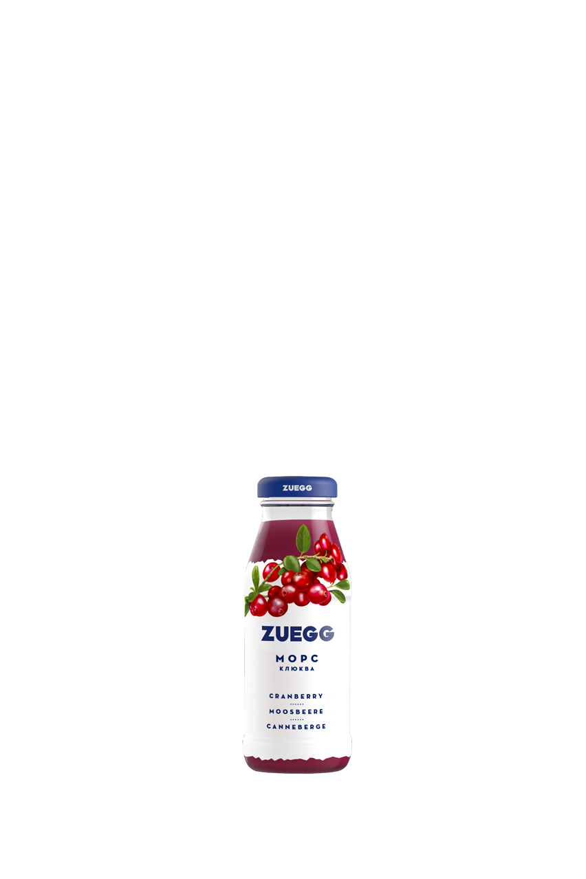 Морс Цуегг Клюква, в стеклянной бутылке, 0.2л