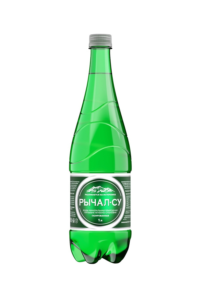 Вода Рычал-Су, газированная, в пластиковой бутылке, 1л