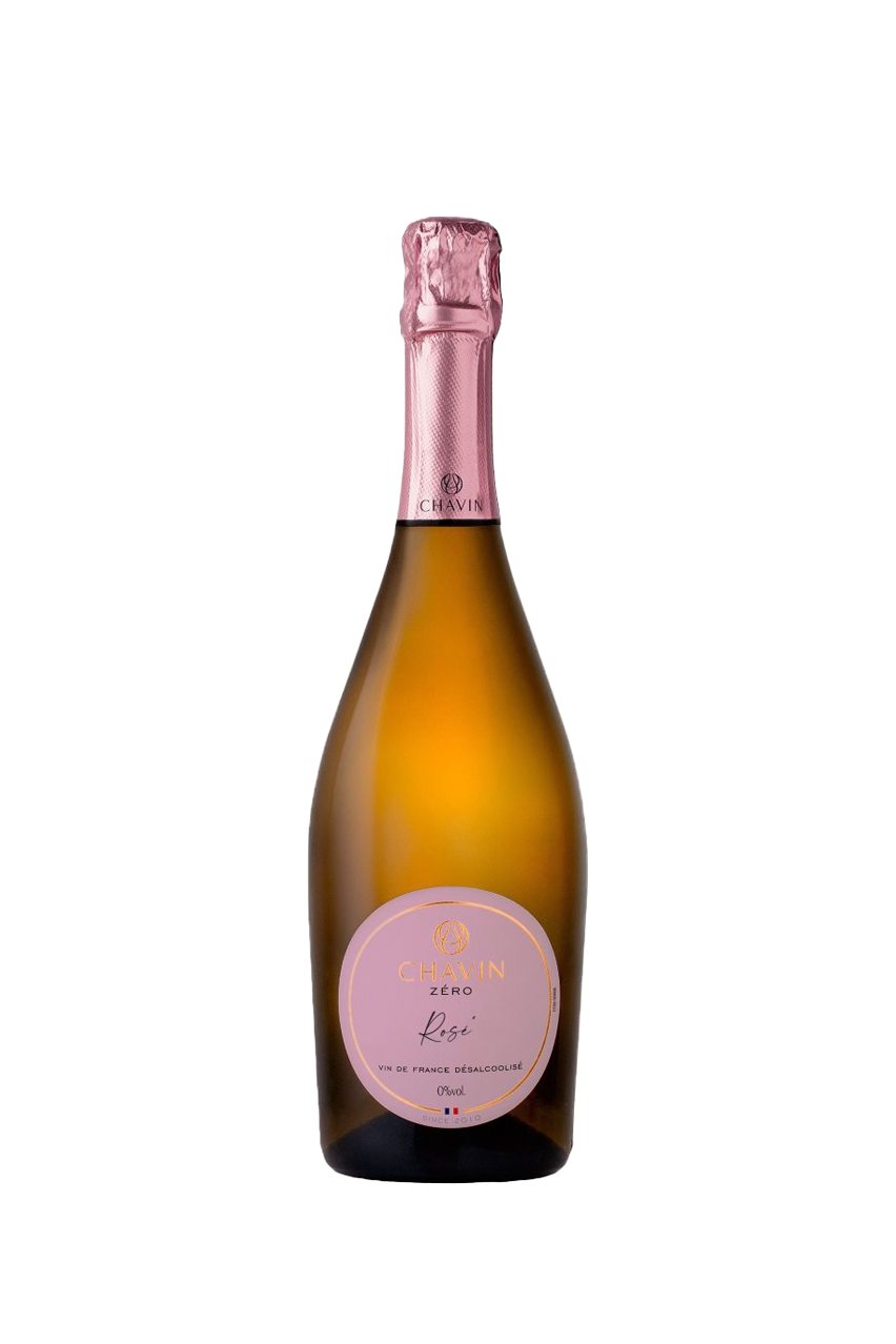 Игристое вино безалкогольное Шавэн Зеро Спарклинг Розе, розовое, сухое, 0.75л