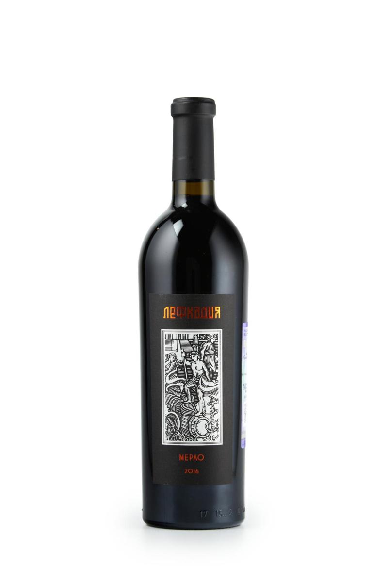 Вино Лефкадия Мерло, красное, сухое, 0.75л