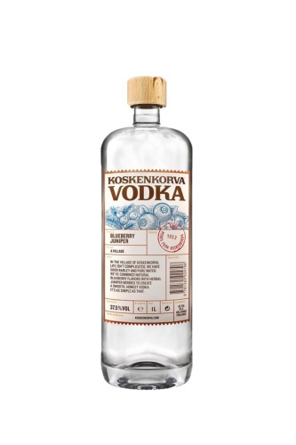 ВОДКА КОСКЕНКОРВА ЧЕРНИКА, МОЖЖЕВЕЛЬНИК 1,0л 
