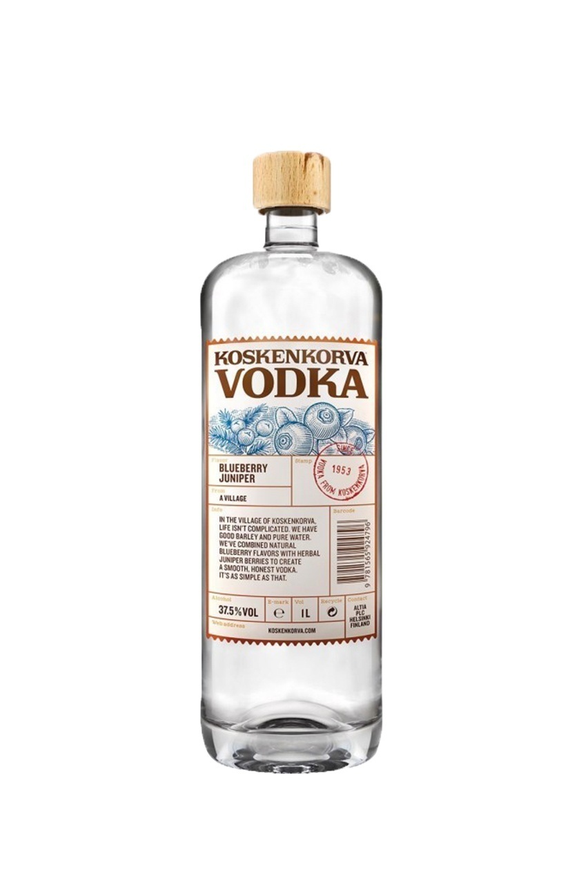 Водка Коскенкорва Черника, Можжевельник, 1л